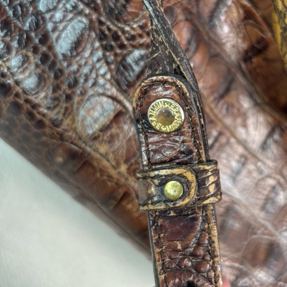 Brahmin Brown Crocodile LeatherShoulder Bag